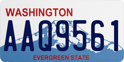 WA license plate AAQ9561