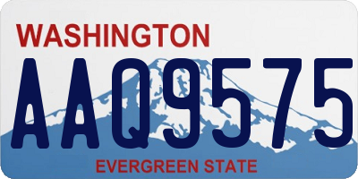WA license plate AAQ9575