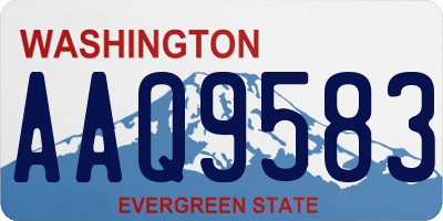 WA license plate AAQ9583