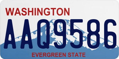 WA license plate AAQ9586
