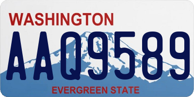 WA license plate AAQ9589