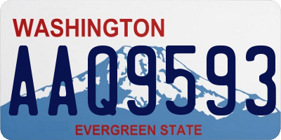 WA license plate AAQ9593