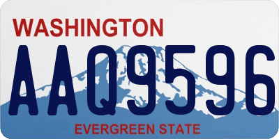 WA license plate AAQ9596
