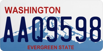 WA license plate AAQ9598