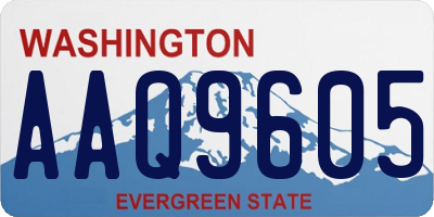 WA license plate AAQ9605
