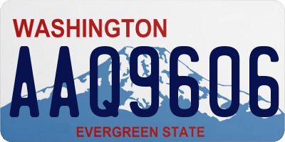 WA license plate AAQ9606