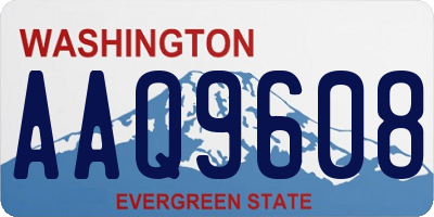 WA license plate AAQ9608
