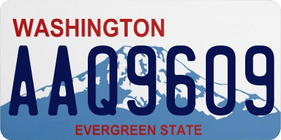 WA license plate AAQ9609