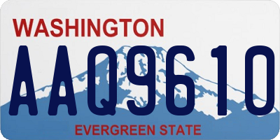 WA license plate AAQ9610