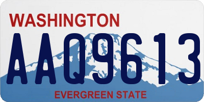 WA license plate AAQ9613