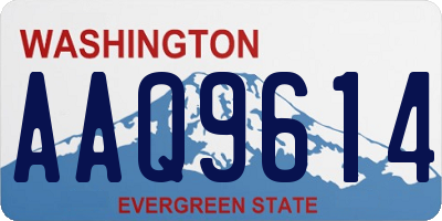 WA license plate AAQ9614
