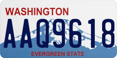 WA license plate AAQ9618