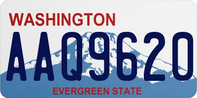 WA license plate AAQ9620