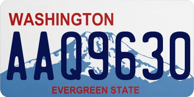 WA license plate AAQ9630