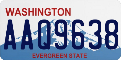 WA license plate AAQ9638