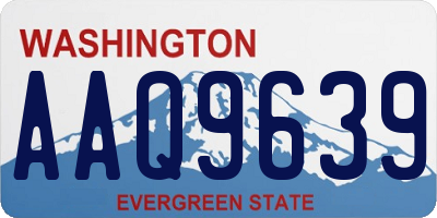 WA license plate AAQ9639
