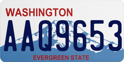 WA license plate AAQ9653