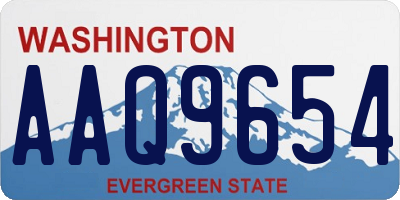 WA license plate AAQ9654