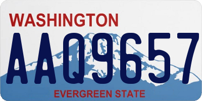 WA license plate AAQ9657