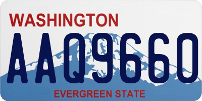 WA license plate AAQ9660