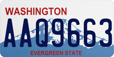 WA license plate AAQ9663