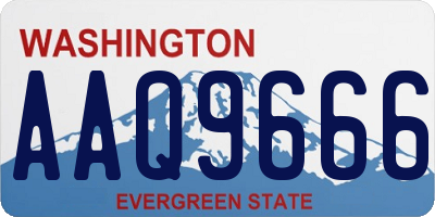 WA license plate AAQ9666