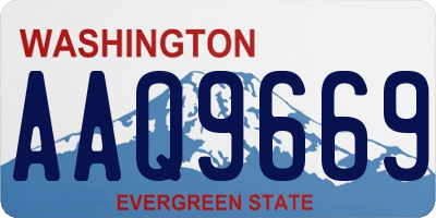 WA license plate AAQ9669