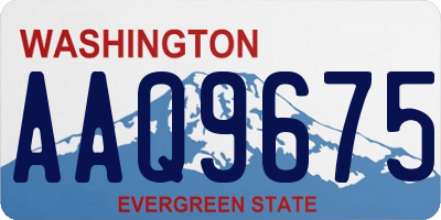 WA license plate AAQ9675