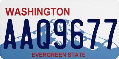 WA license plate AAQ9677