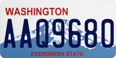 WA license plate AAQ9680