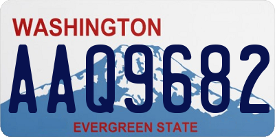WA license plate AAQ9682