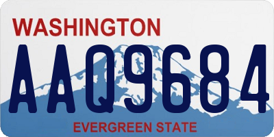 WA license plate AAQ9684