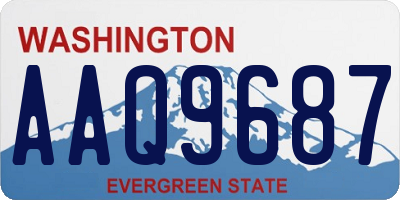 WA license plate AAQ9687