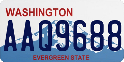 WA license plate AAQ9688