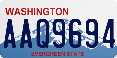 WA license plate AAQ9694