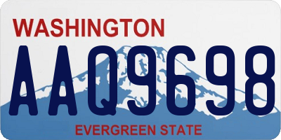 WA license plate AAQ9698