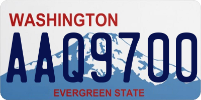 WA license plate AAQ9700