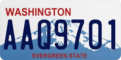 WA license plate AAQ9701