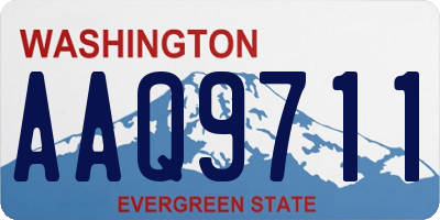WA license plate AAQ9711