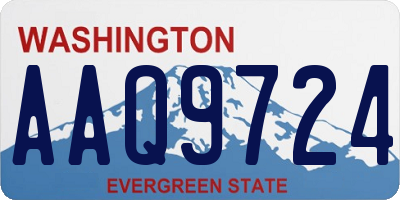 WA license plate AAQ9724