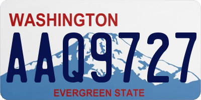 WA license plate AAQ9727