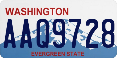 WA license plate AAQ9728