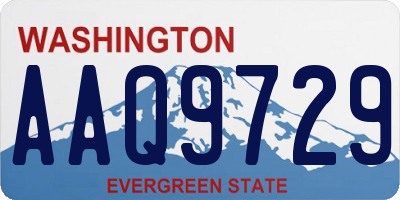 WA license plate AAQ9729