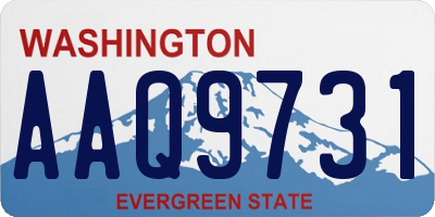 WA license plate AAQ9731