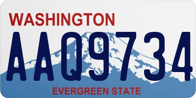 WA license plate AAQ9734