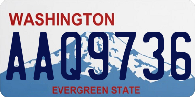 WA license plate AAQ9736