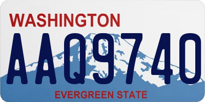 WA license plate AAQ9740