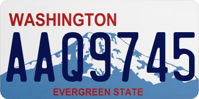WA license plate AAQ9745