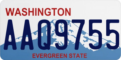 WA license plate AAQ9755
