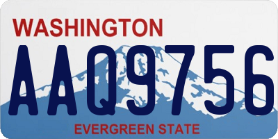 WA license plate AAQ9756